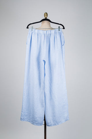 Sky blue trousers with floral relief (S to XL)