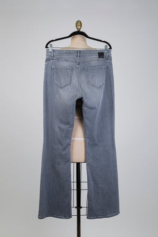 Pantalon denim gris délavé bootcut (12)