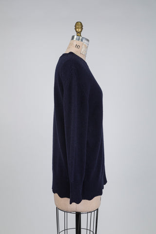 Chandail en tricot marine festonné (M-L-XL)