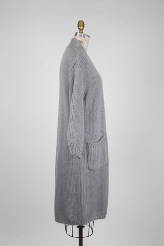Veste en tricot fondant gris (6-8-10)