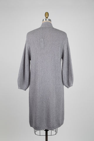 Veste en tricot fondant gris (6-8-10)