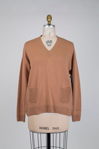 Chandail en tricot caramel (6)