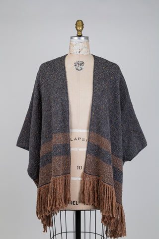 Grey cape with caramel stripes (6)