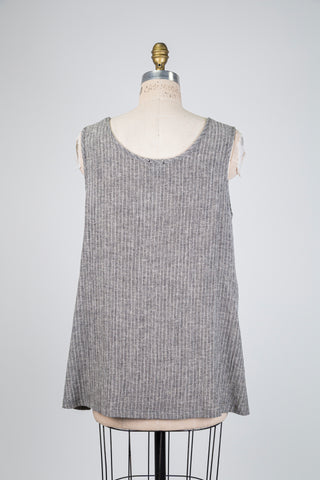 Grey marl trapeze tank top (10+)