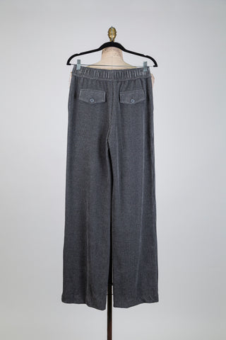 Pantalon corduroy gris décontracté chic (4+6)