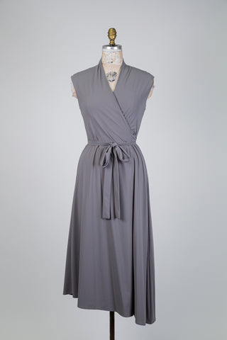 Misty grey wrap dress (S to L)
