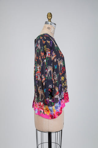 Sheer navy enchanted forest blouse (14)