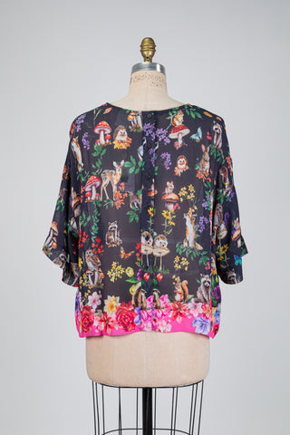 Sheer navy enchanted forest blouse (14)