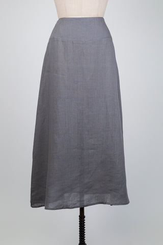 Jupe classique en lin gris (S+M)