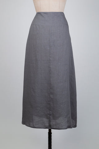 Jupe classique en lin gris (S+M)