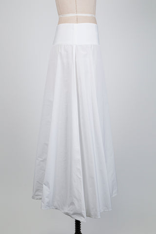 Sporty chic white A-line skirt (L)