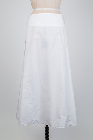 Sporty chic white A-line skirt (L)