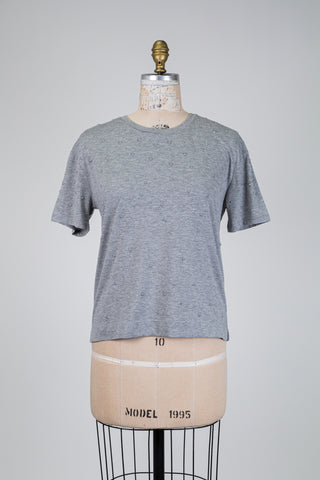 T-shirt gris éclat de perles (4 à 10)