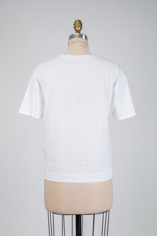 T-shirt blanc éclat de perles (4 à 10)