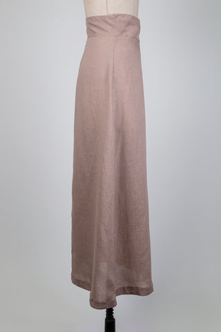 Ash pink linen wrap skirt (S to L)