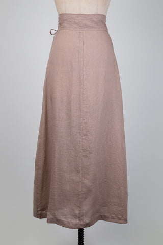 Ash pink linen wrap skirt (S to L)