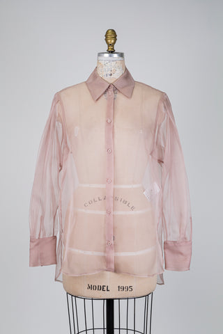 Chemisier rose cendré en soie (6) *imp*