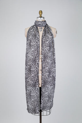 Foulard léopard brumeux (XXL)