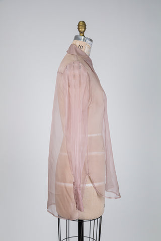 Chemisier rose cendré en soie (6) *imp*