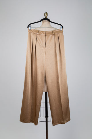 Pantalon tailleur bronze à pinces (8+10)