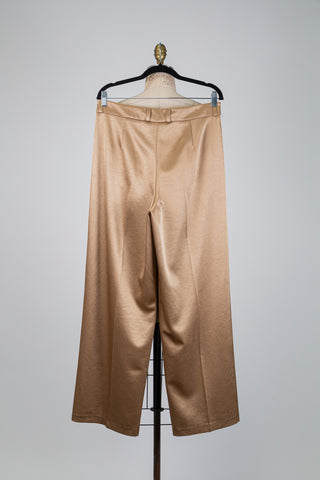 Pantalon tailleur bronze à pinces (8+10)