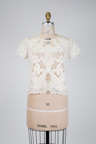 Ivory floral lace top (2)