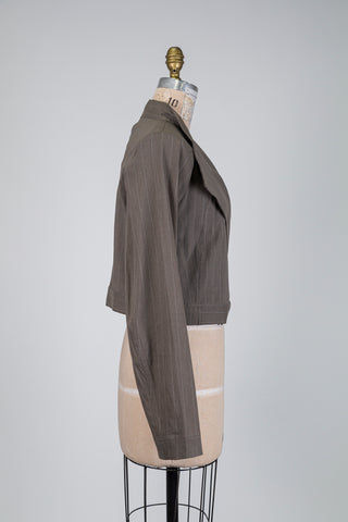Taupe Spencer with large crossover collar (M-L)