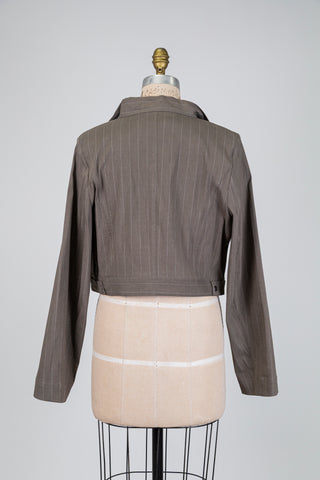 Taupe Spencer with large crossover collar (M-L)