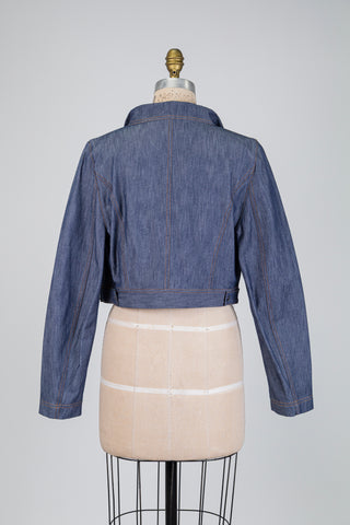 Blue denim wrap jacket (S to L)