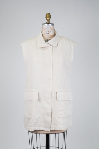 Veste urbaine en tisage beige naturel (S+M)