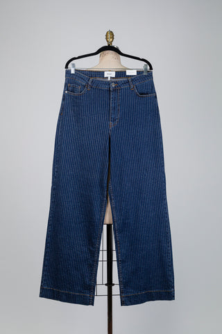 Denim trousers with bright stripes (10+12)
