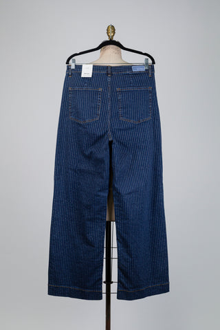 Denim trousers with bright stripes (10+12)