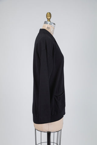 Cardigan noir à col blazer (TU)