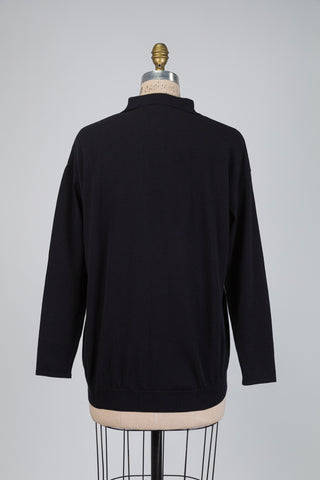 Cardigan noir à col blazer (TU)