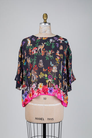 Sheer navy enchanted forest blouse (14)