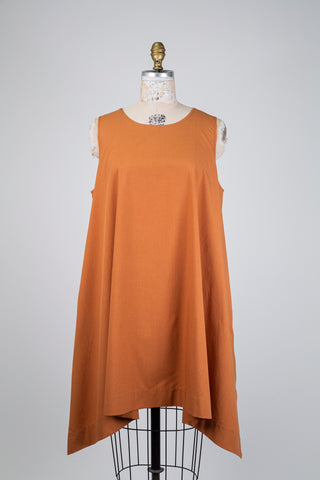 Camel A-line dress (S+)