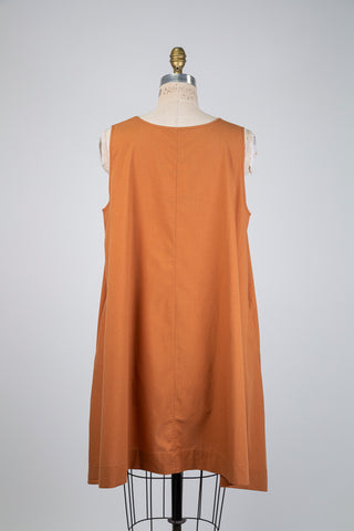 Camel A-line dress (S+)