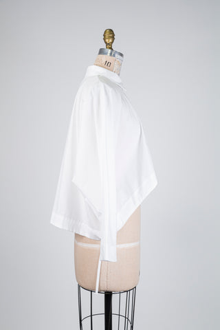 Chemisier blanc coupe high low (S/M)