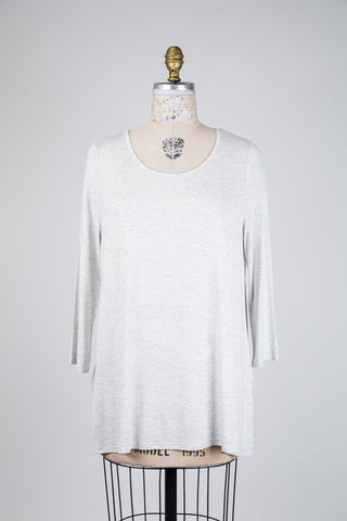 T-shirt gris chiné manches longues (S)