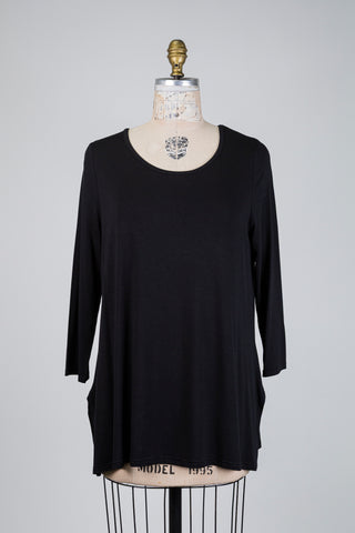 T-shirt noir manches longues (S)