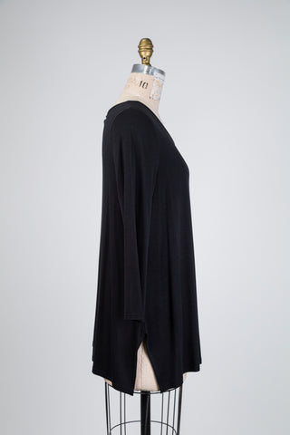T-shirt noir manches longues (S)