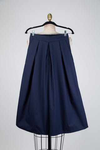 Navy cotton culottes (M)