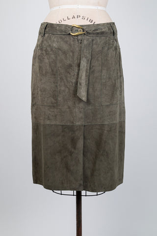 Military green suede velvet skirt (12)