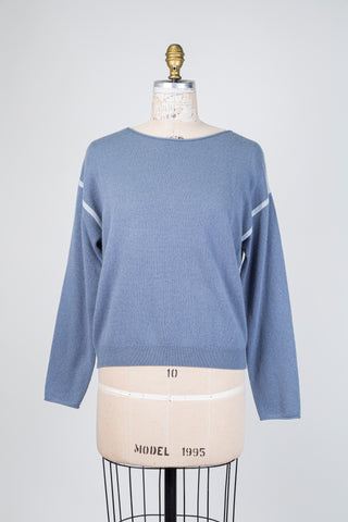 Steel blue precious knit sweater (4 to 8)