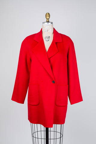 Manteau classique rouge vermillon (4+10)