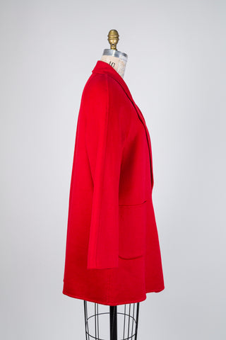 Manteau classique rouge vermillon (4+10)
