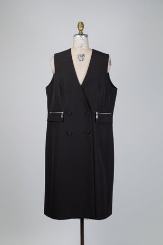 Veste sans manches noire façon blazer (14/16)