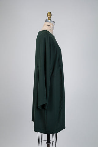 Forest green crepe textured dress (14/16)