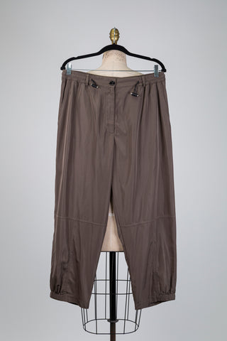 Taupe brown relaxed fit trousers (10/12)