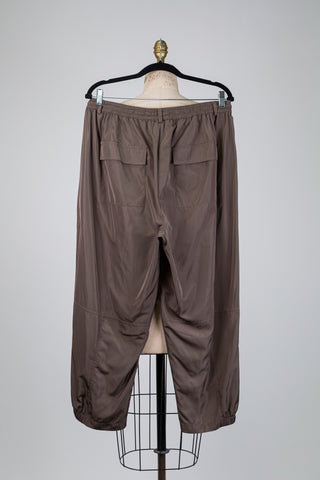 Taupe brown relaxed fit trousers (10/12)